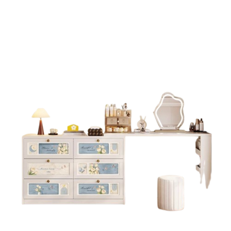 Women Accessories Drawer - oo-Light 여성용 의자 화장대 메이크업 거울