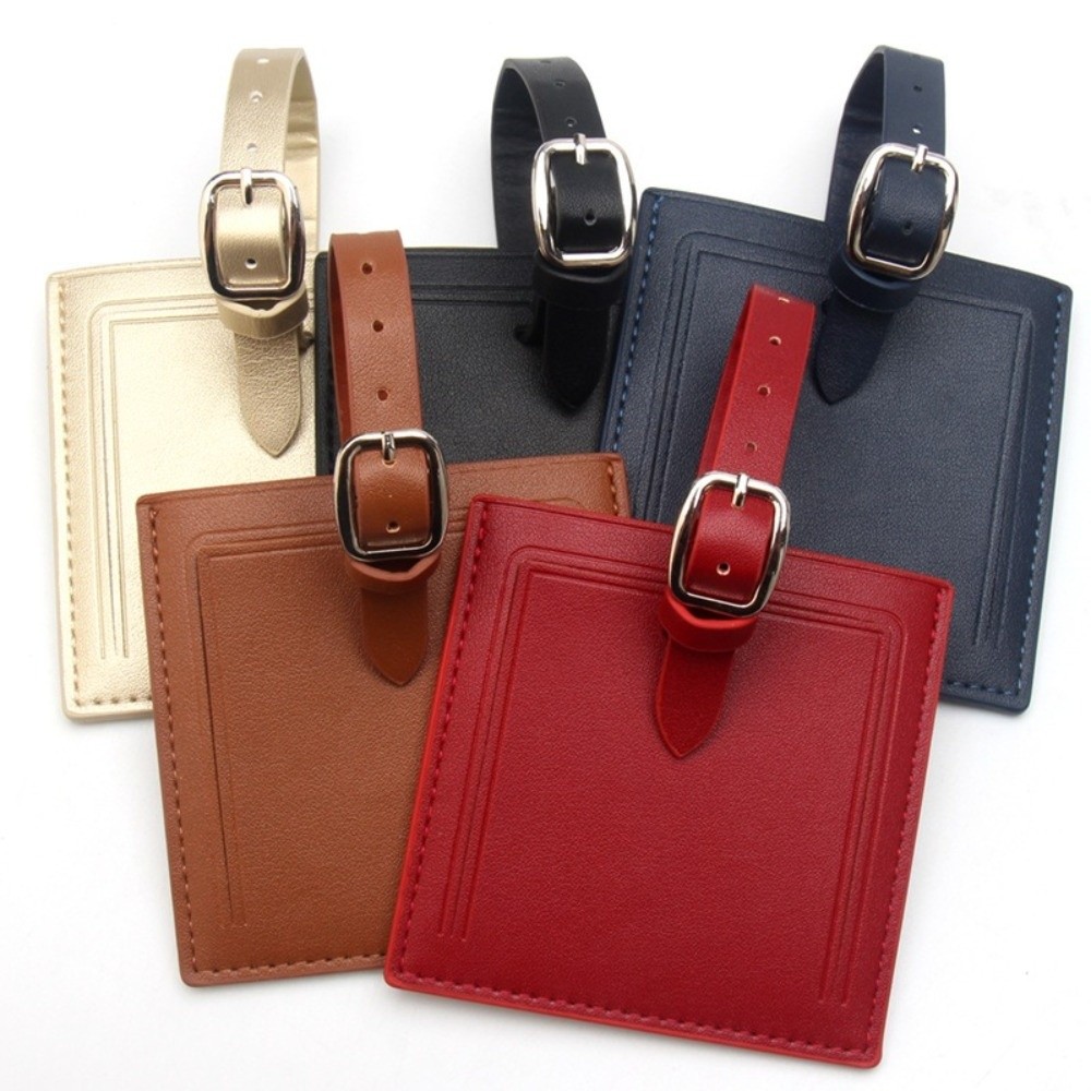 Women Accessories Name - 사각형 가죽 수하물 라벨, 시그니처 용지