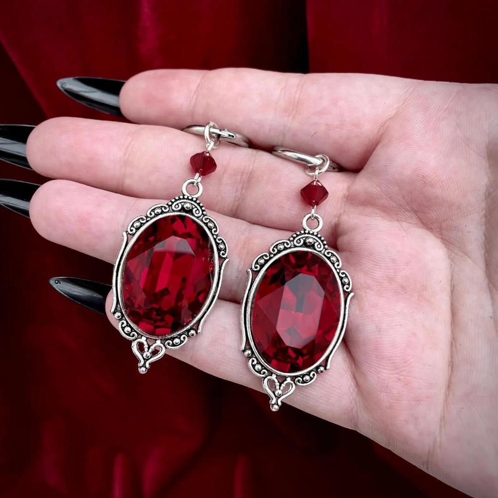 Women'S Victorian Accessories - 빅토리아 고딕 기하학 다각형 타원형 블랙