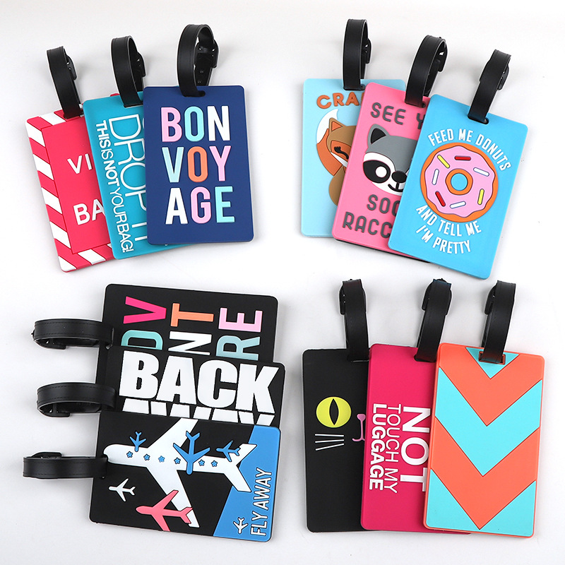 Women Accessories Name - 1pc 만화 동물 PVC 수하물 태그