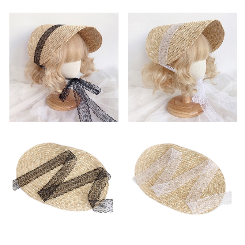 Women'S Victorian Accessories - 프렌치 스타일 빅토리아 보닛 밀짚 모자,
