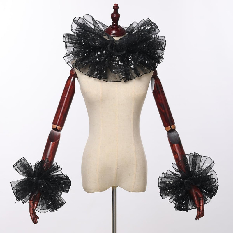 Women'S Victorian Accessories - 재스터 러플 칼라 넥 러프 광대
