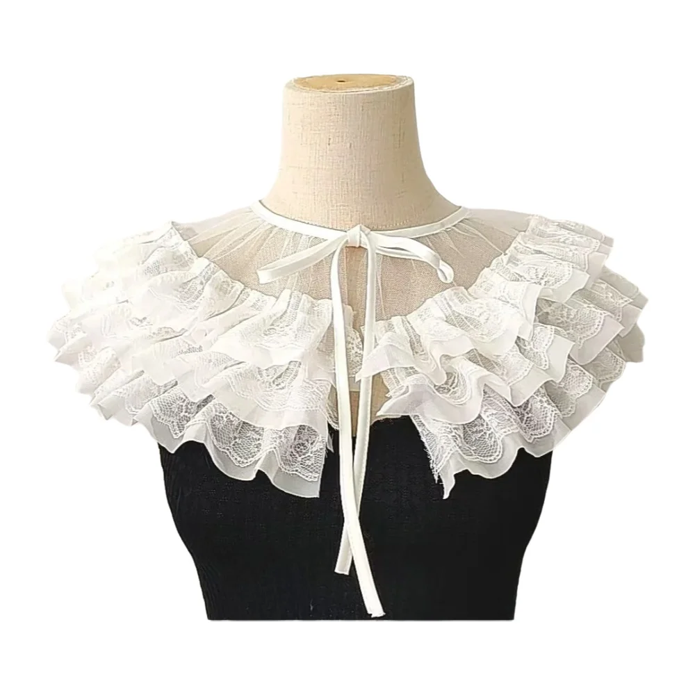 Women'S Victorian Accessories - 여성 빅토리아 레이스 프릴 자보 가짜