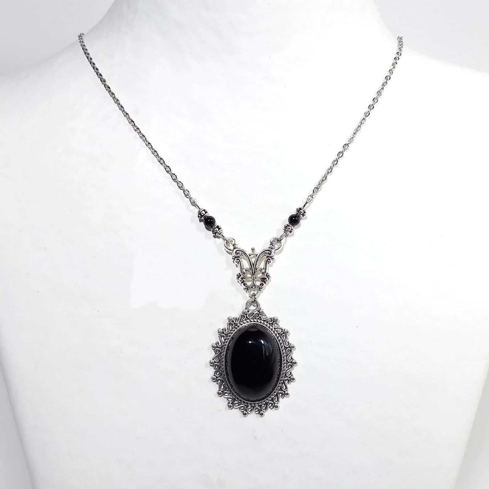 Women'S Victorian Accessories - 빅토리아 고딕 실버 컬러 레이스워크 타원형