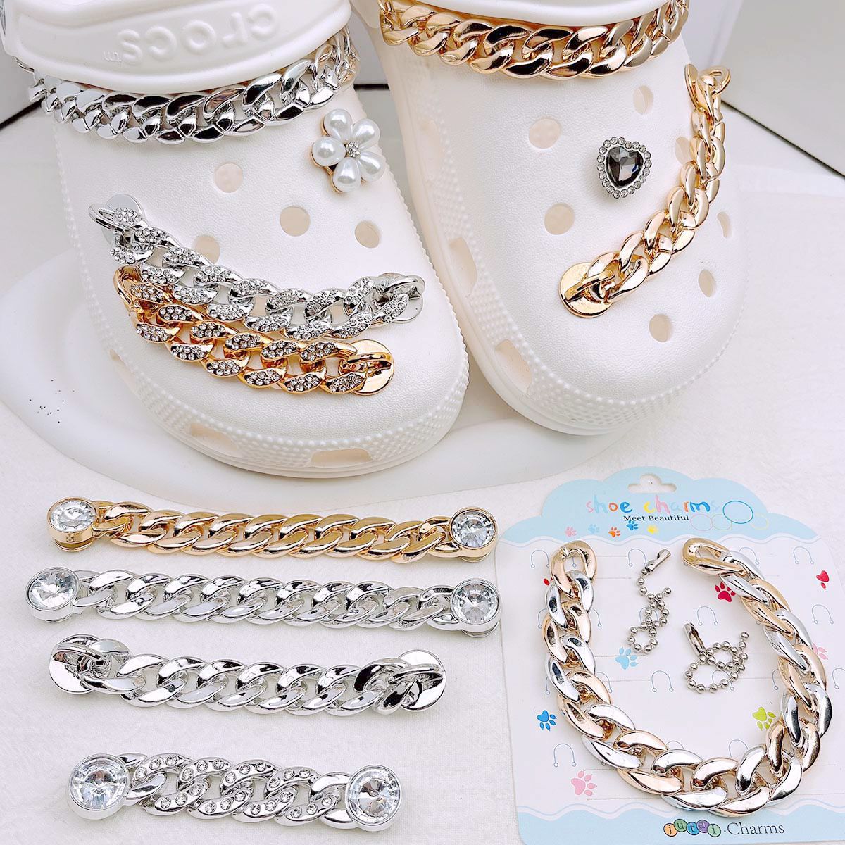 Women'S Accessories For Crocs - 다용도 속이 빈 신발 장식 체인