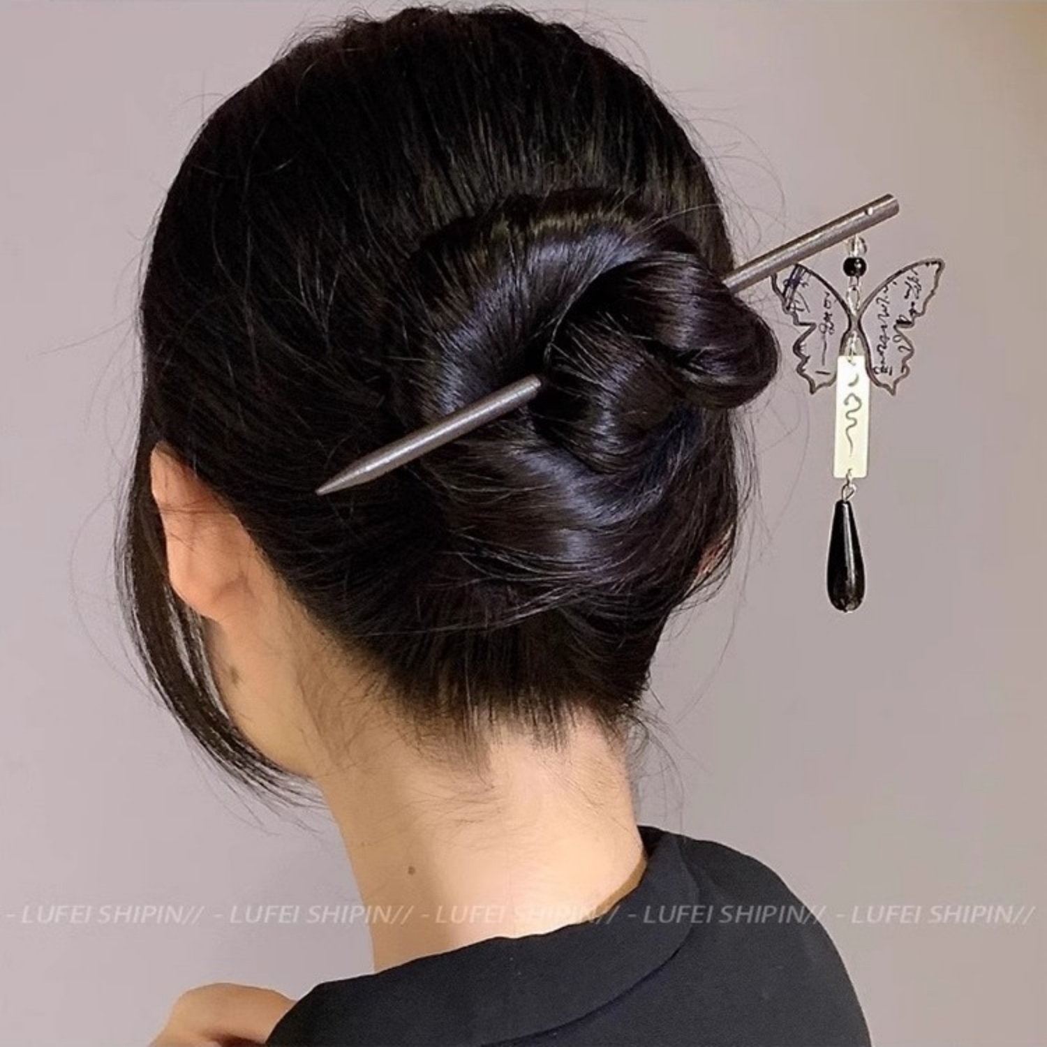 여성을위한 가벼운 고급 나무 술 머리핀 빈티지 잉크 나 - Women Accessories Aesthetic 리뷰 및 가격
