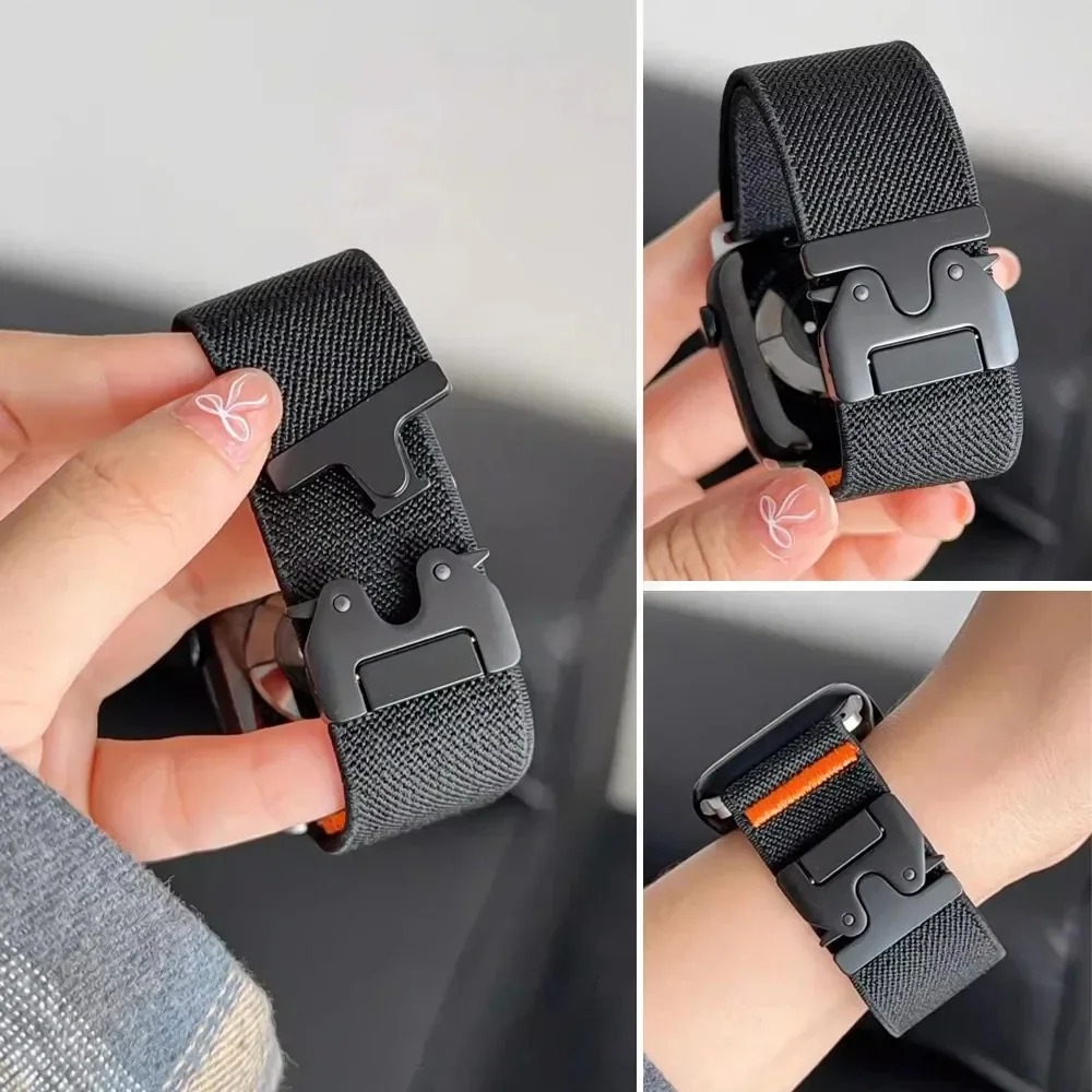 탄성 나일론 파라코드 버클 밴드 애플워치 시리즈 11  - Women Accessories Website 리뷰 및 가격