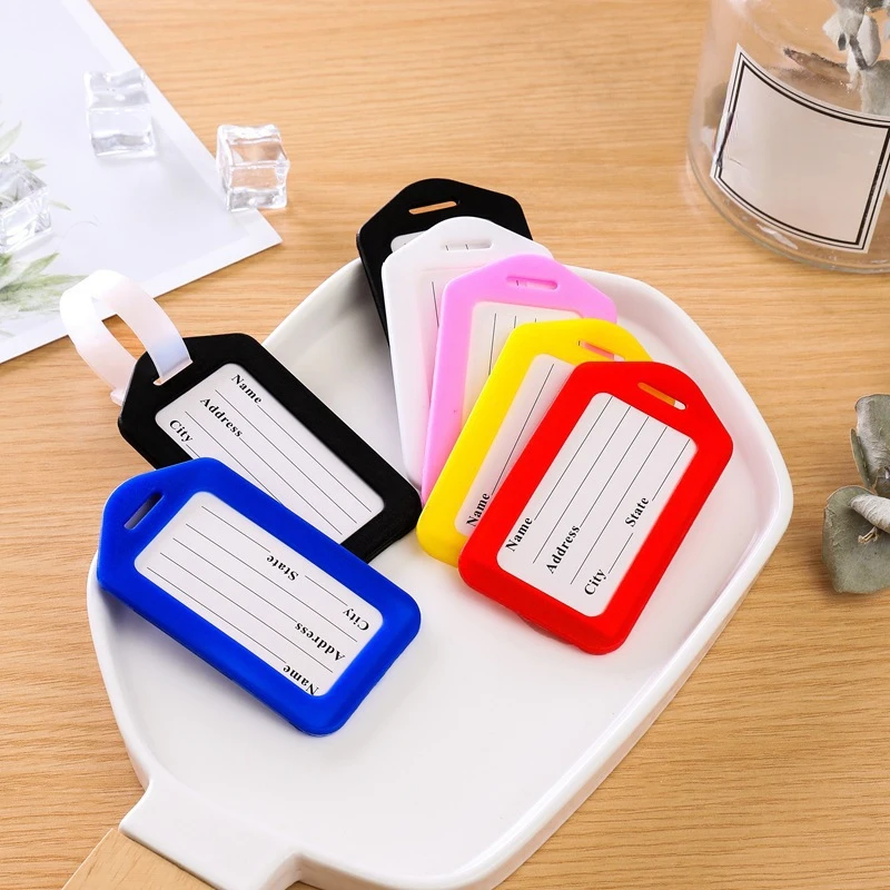 5개입 수하물 태그 탑승 배송용 플라스틱 수하물 태그  - Women Accessories Name 리뷰 및 가격