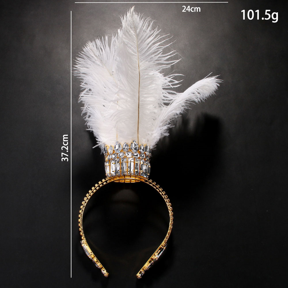 베스트셀러 퀸 과장된 깃털 왕관 머리장식 여성용 고급  - Queen Accessories 리뷰 및 가격