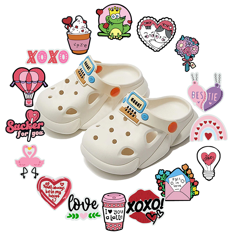 귀여운 발렌타인 데이 신발 참 핀, 크록스 액세서리,  - Women'S Accessories For Crocs 리뷰 및 가격