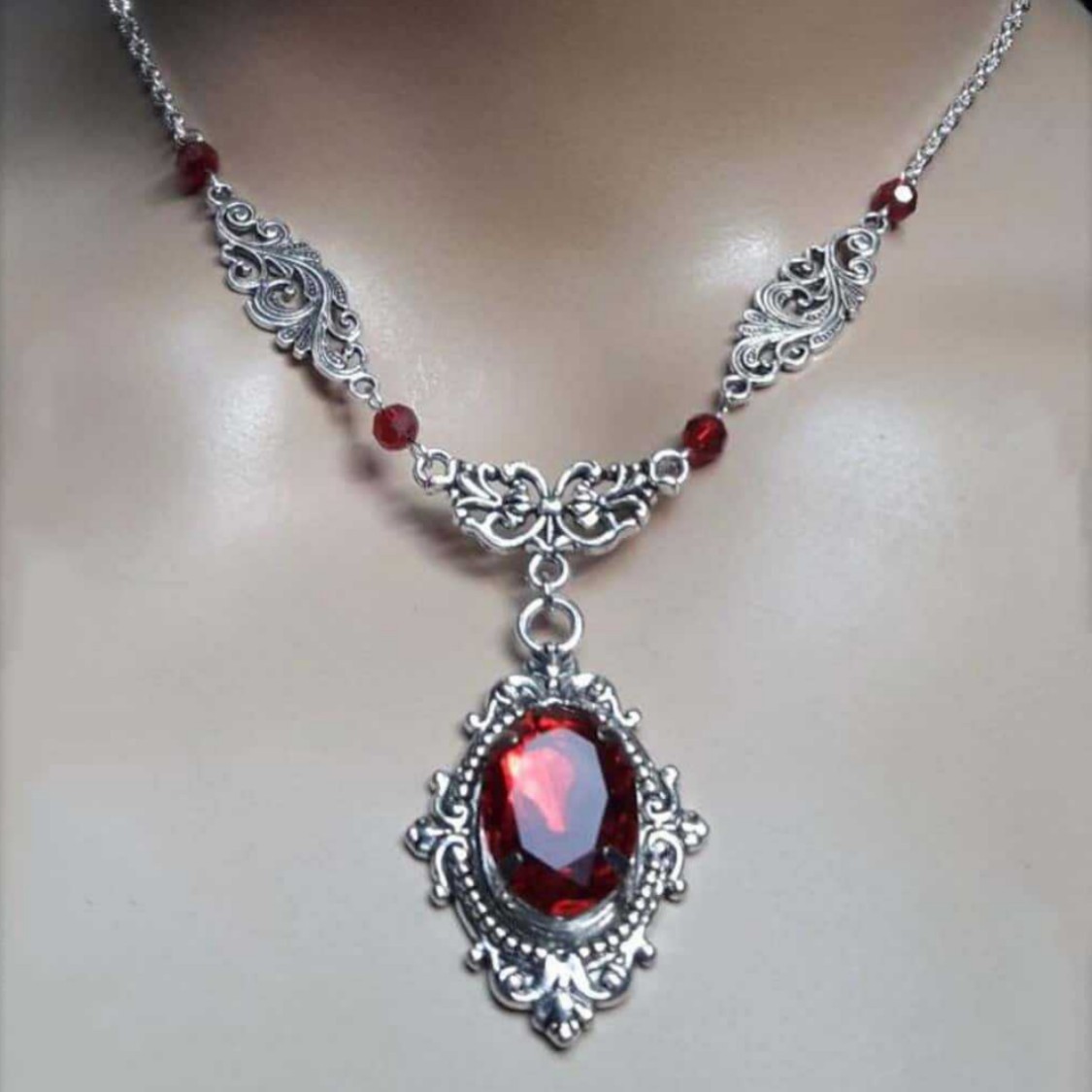 보라색 마법의 물방울 목걸이, 고딕 보석, 마녀 액세서 - Women'S Victorian Accessories 리뷰 및 가격