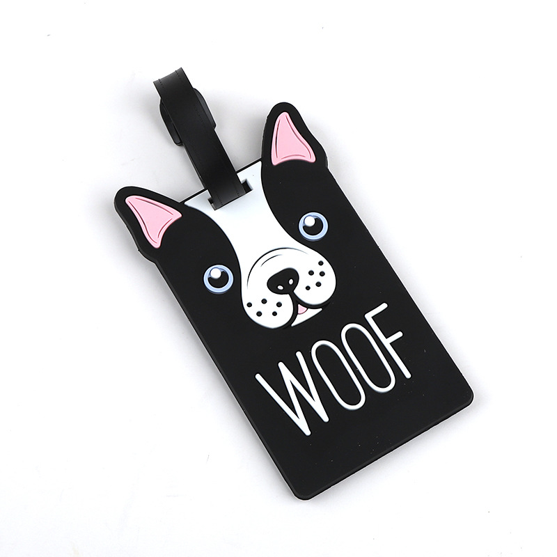 1pc 만화 동물 PVC 수하물 태그 여성 남성 휴일  - Women Accessories Name 리뷰 및 가격