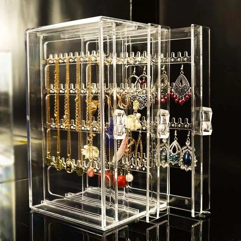플라스틱 서랍 보석 상자 스토리지 귀걸이 보석 상자 주 - Women Accessories Drawer 리뷰 및 가격