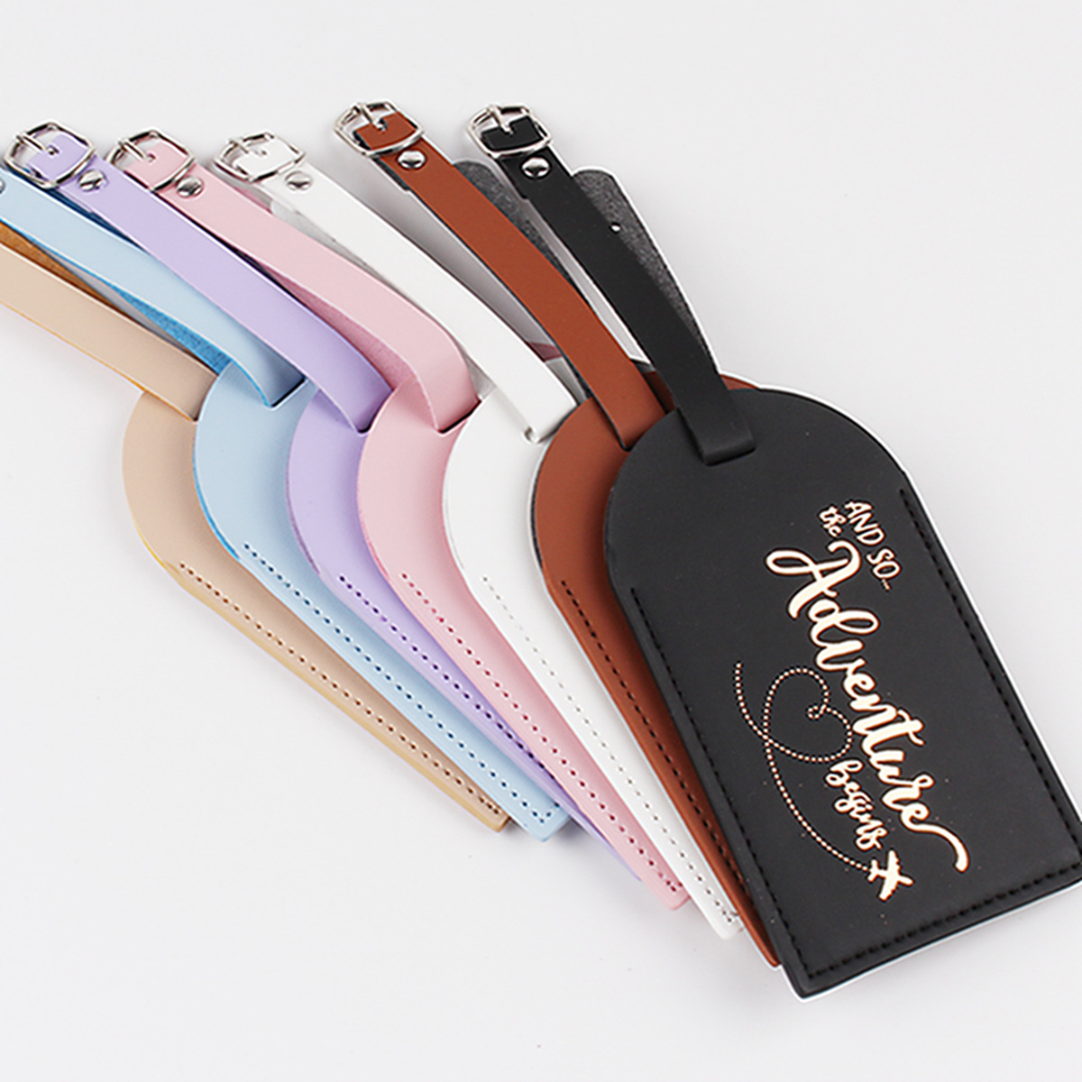 1PC 여성 남성 PU 가죽 수하물 태그 가방 라벨 수 - Women Accessories Name 리뷰 및 가격