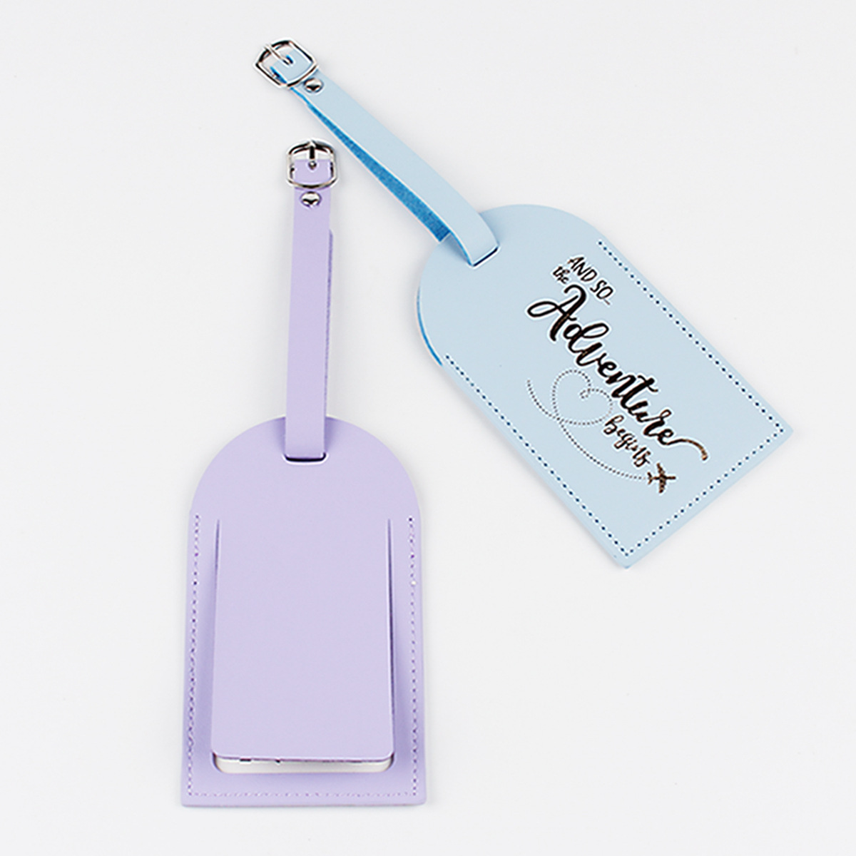 1PC 여성 남성 PU 가죽 수하물 태그 가방 라벨 수 - Women Accessories Name 리뷰 및 가격