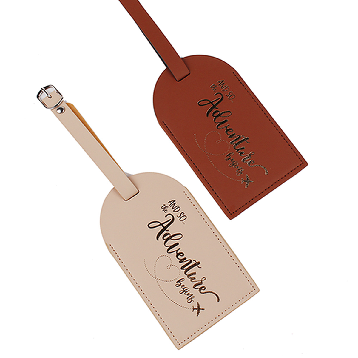 1PC 여성 남성 PU 가죽 수하물 태그 가방 라벨 수 - Women Accessories Name 리뷰 및 가격