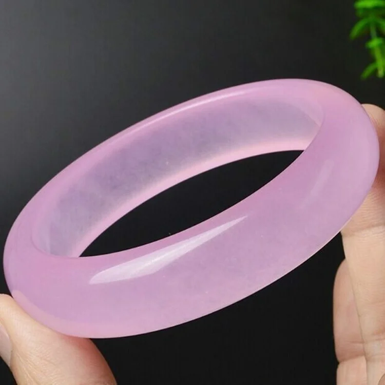 천연 핑크 옥 뱅글 팔찌, 손으로 조각한 부적, 패션  - Women Accessories For Hand 리뷰 및 가격