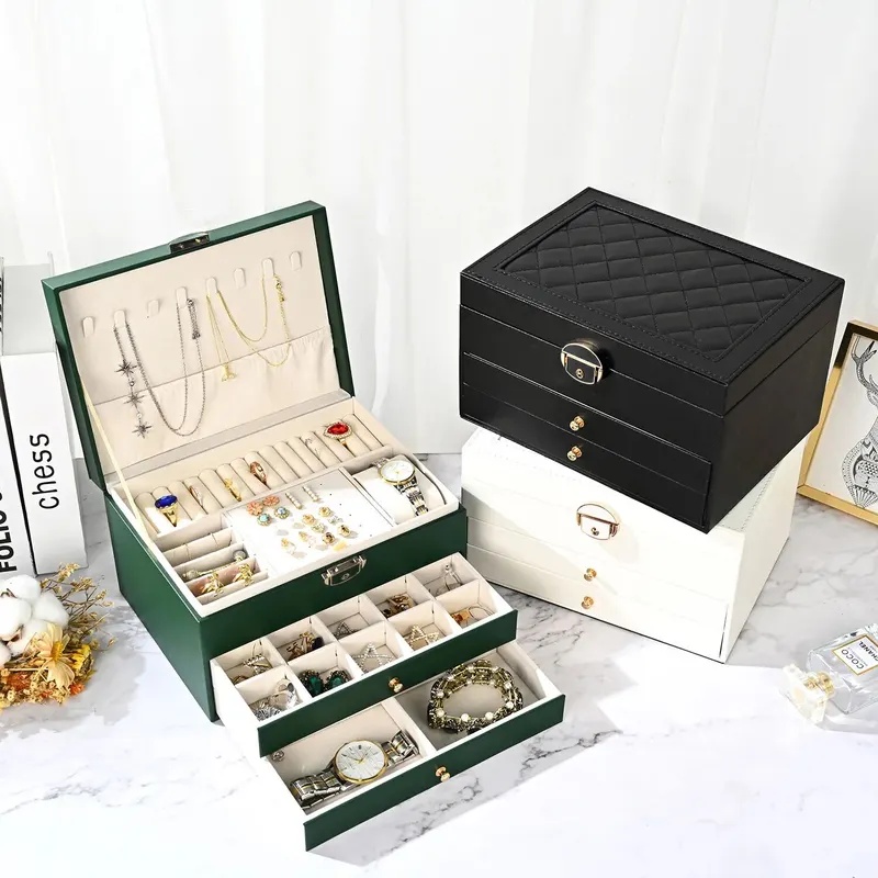 대용량 쥬얼리 보관함 다층 서랍 정리함 벨벳 안감 귀걸 - Women Accessories Drawer 리뷰 및 가격