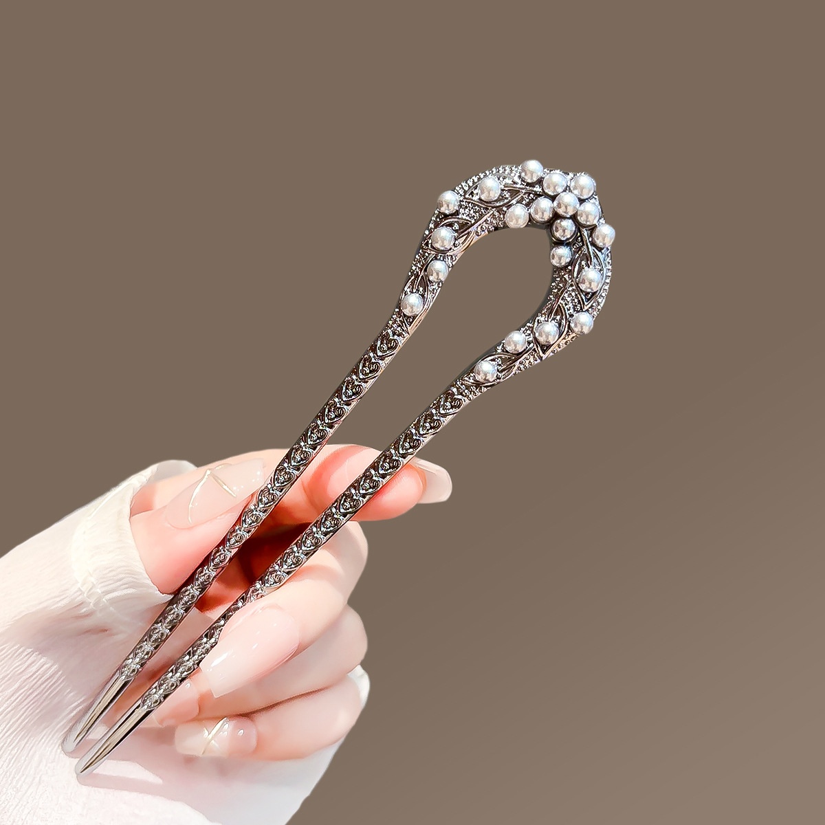 여성을위한 새로운 진주 U 모양의 머리핀 우아한 총 블 - Women Accessories Aesthetic 리뷰 및 가격