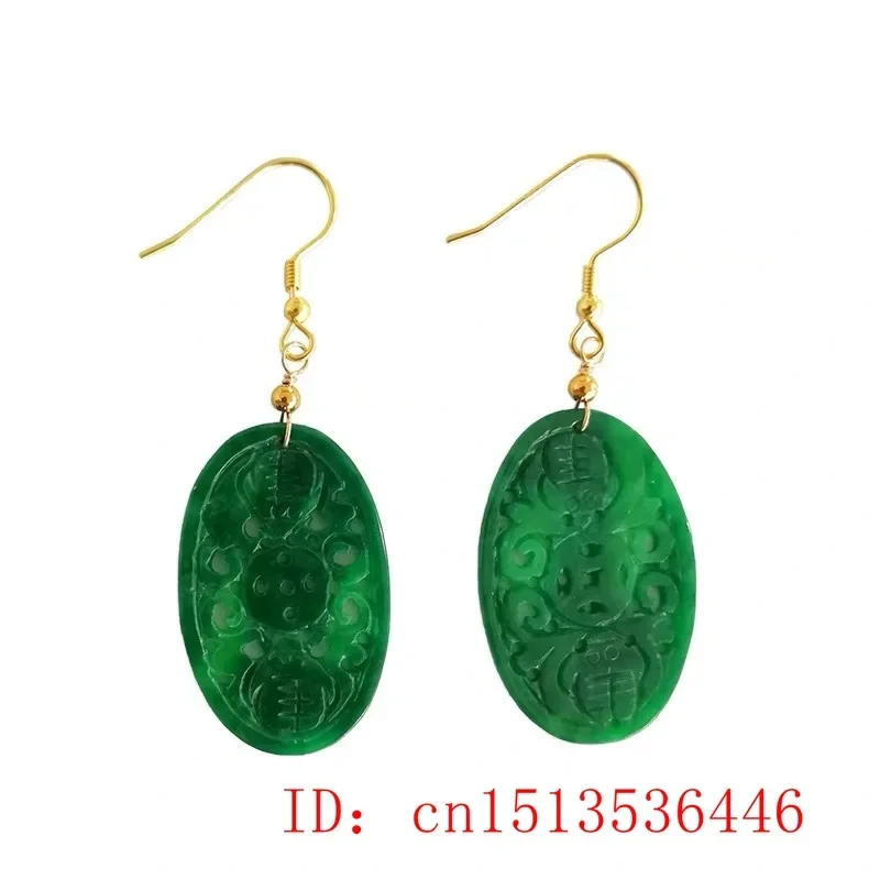 원래 자연 녹색 옥 에메랄드 박쥐 중공 귀걸이 보석 패 - Women Accessories For Hand 리뷰 및 가격