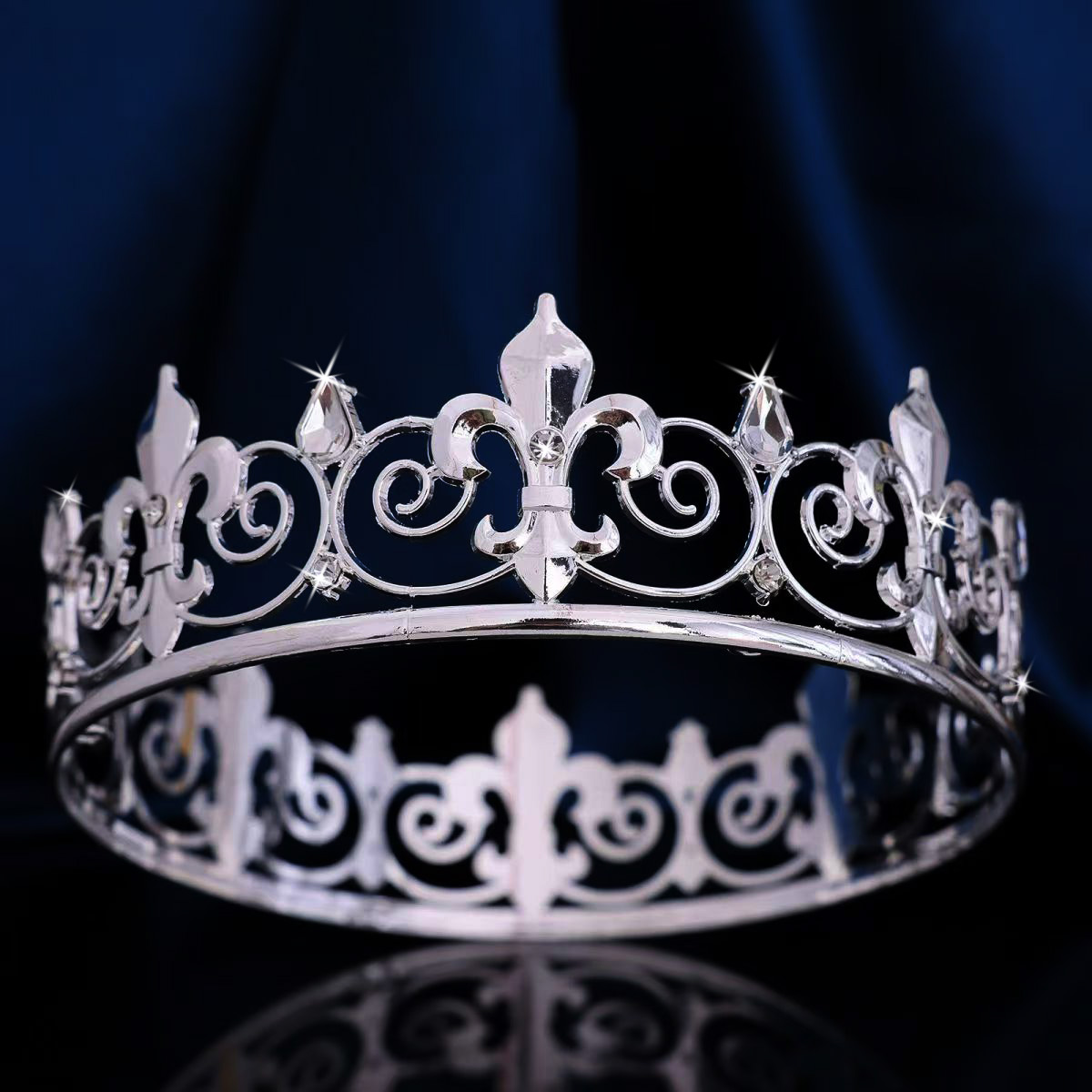 남성/여성을위한 로얄 킹 퀸 크라운 금속 프린스 크라운 - Queen Accessories 리뷰 및 가격