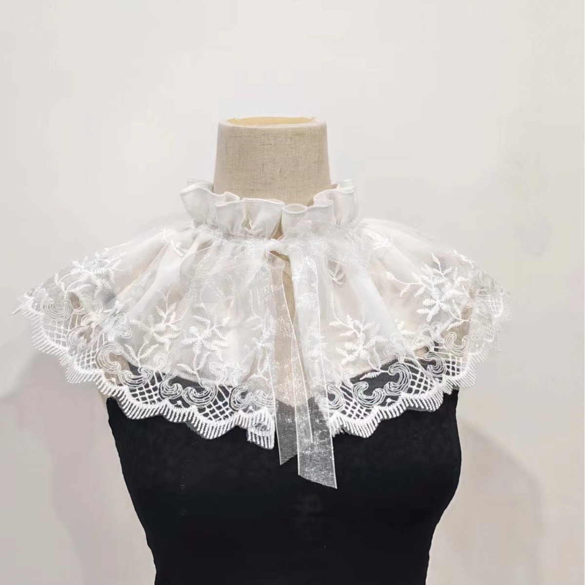여성 빅토리아 레이스 프릴 자보 가짜 칼라 고딕 펑크  - Women'S Victorian Accessories 리뷰 및 가격