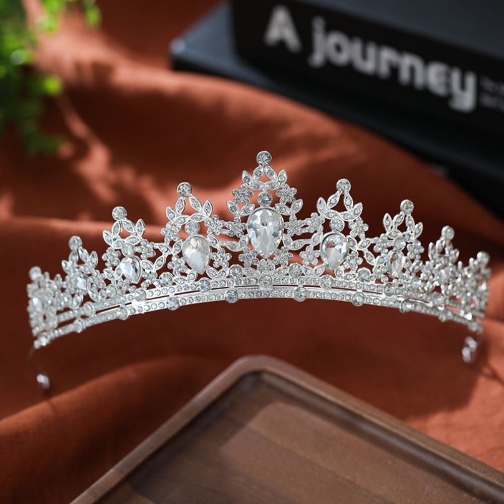 빈티지 리프 바인 실버 도금 라인스톤 신부 왕관 티아라 - Women'S Formal Accessories 리뷰 및 가격
