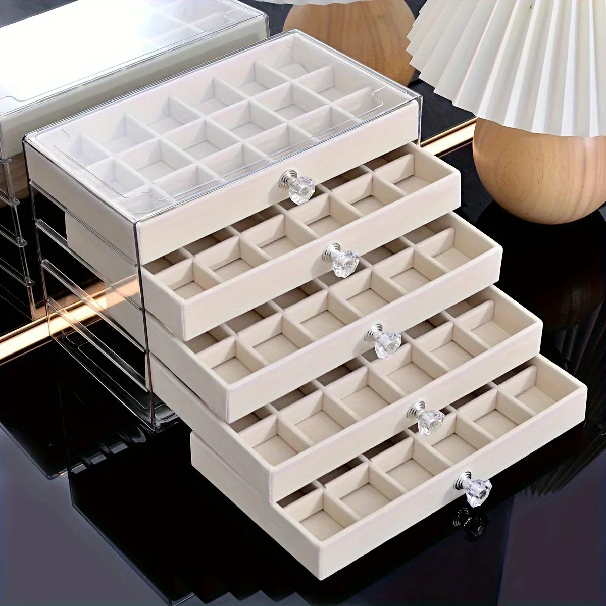 새로운 7단 그레이 보석 보관함 서랍형 디자인 대용량  - Women Accessories Drawer 리뷰 및 가격