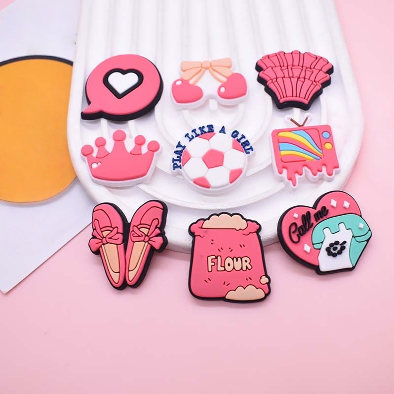 크록스 샌들용 16개 핑크색 신발 참, 귀여운 신발 액 - Women'S Accessories For Crocs 리뷰 및 가격