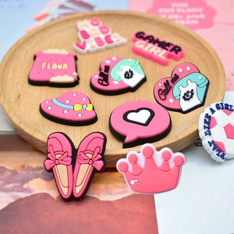 크록스 샌들용 16개 핑크색 신발 참, 귀여운 신발 액 - Women'S Accessories For Crocs 리뷰 및 가격