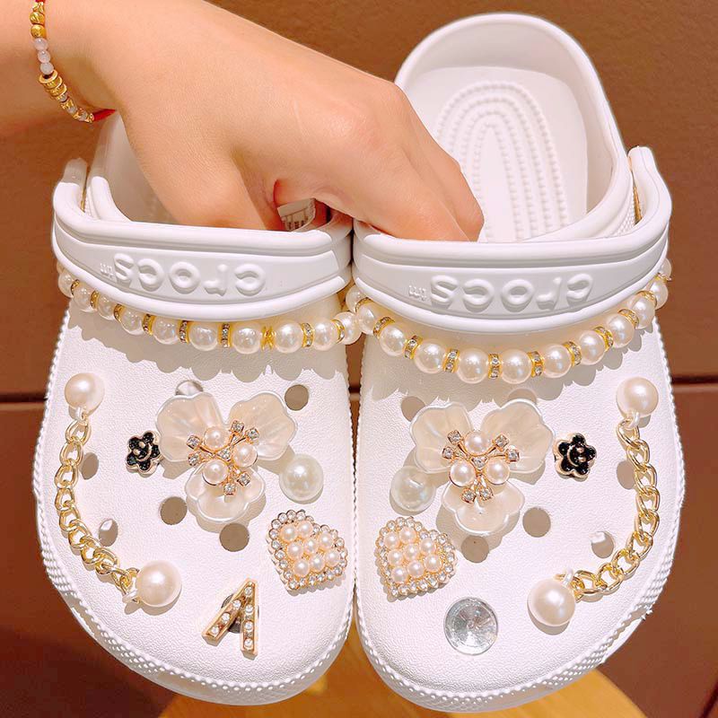 다용도 속이 빈 신발 장식 체인 실버 로즈골드 슬리퍼  - Women'S Accessories For Crocs 리뷰 및 가격