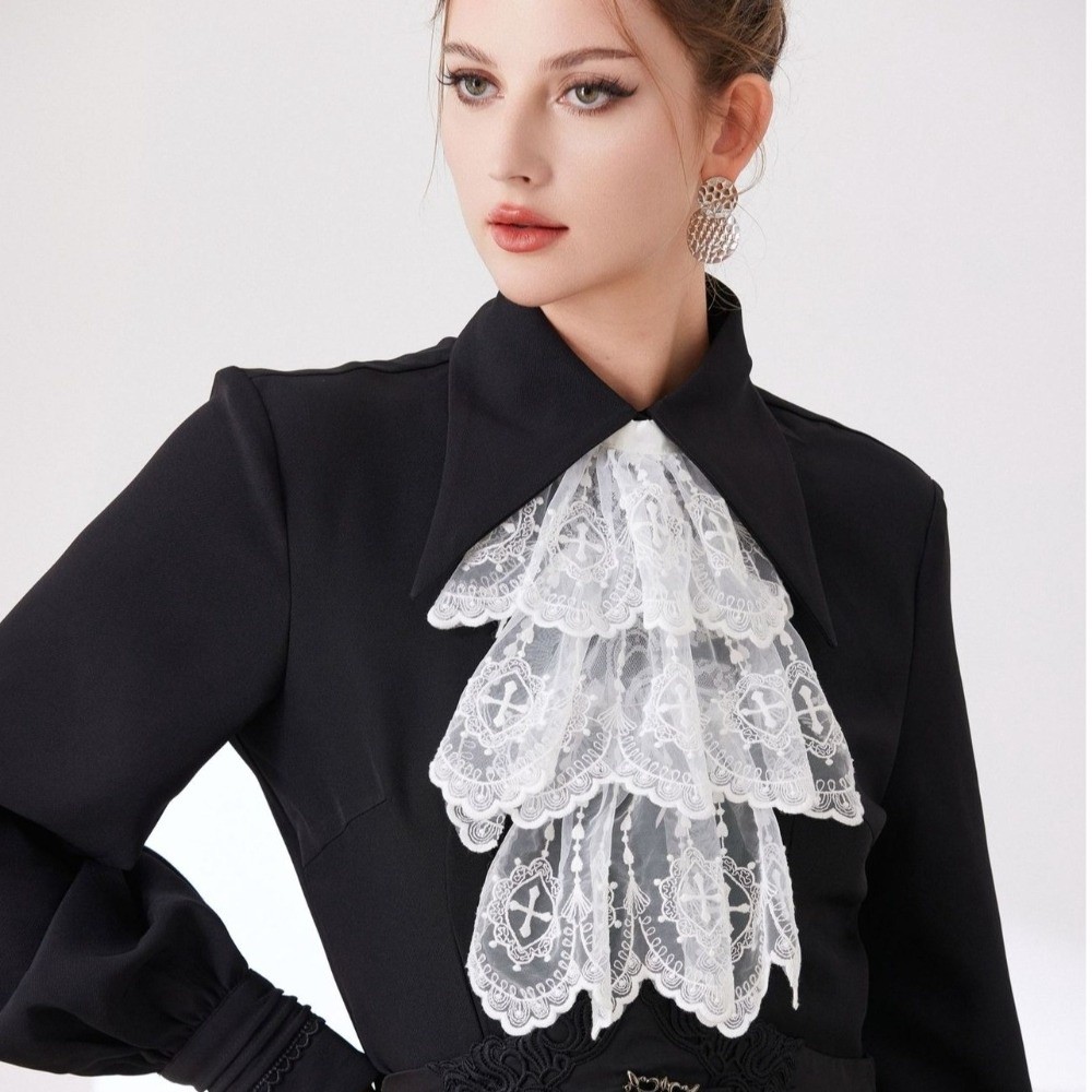 빅토리아 스타일 레이스 자보트 칼라 화이트 탈부착 가능 - Women'S Victorian Accessories 리뷰 및 가격