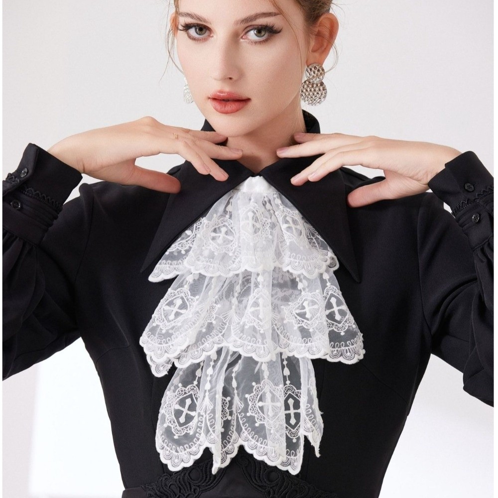 빅토리아 스타일 레이스 자보트 칼라 화이트 탈부착 가능 - Women'S Victorian Accessories 리뷰 및 가격
